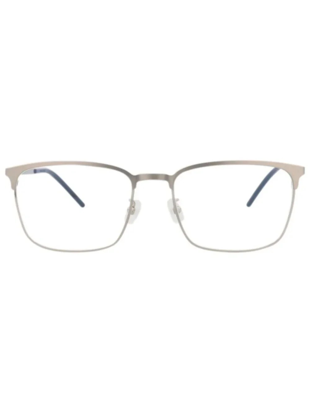 New Saint Laurent Women's Eyeglasses Square Rectangle Metal Frame Mens Silver E